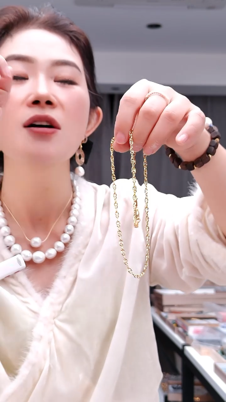 无合金2030金色项链