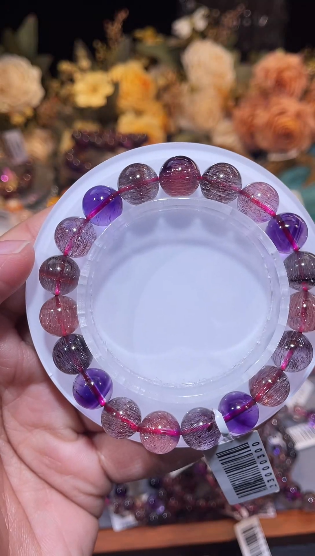 未镶嵌手链水晶黑加仑超七10m+