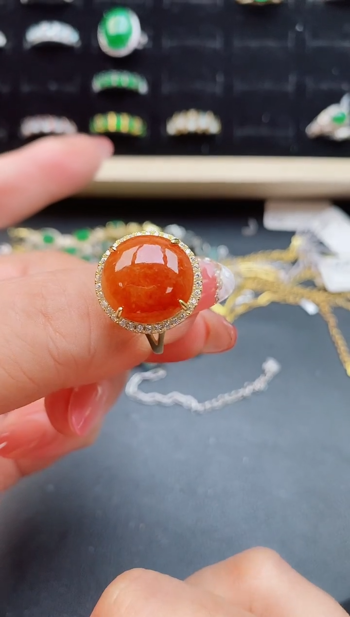 【闪购商品】翡翠戒指银S925镶嵌12121