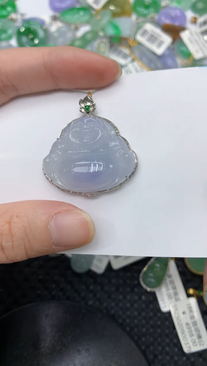 【闪购商品】翡翠颈饰18K金镶嵌11111111111