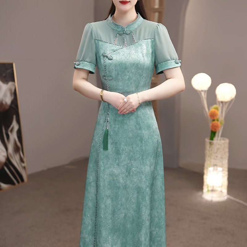 【宠粉定制】B911图片色连衣裙优雅气质时尚减龄收腰显瘦夏季设计感