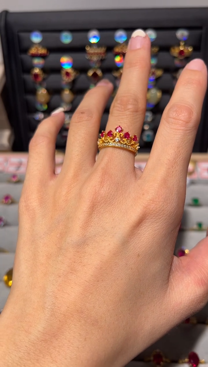 【闪购商品】红宝石戒指银S925镶嵌415645123