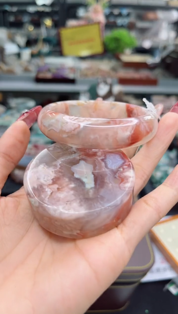 【闪购商品】石英质玉手镯未镶嵌57圈口（赠品镯心）S98221