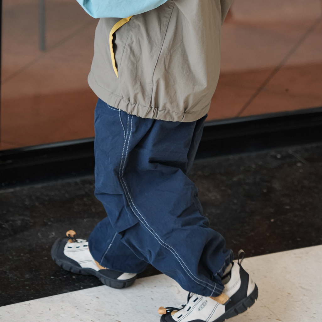 现货【户外伞兵裤】 男童秋季日系宽松直筒褶皱工装长裤CU253228