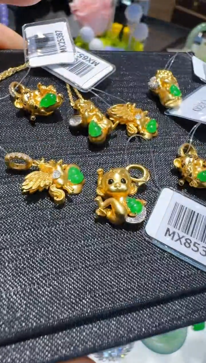 翡翠18K金镶嵌吊坠(不含链)多样性团购发一件