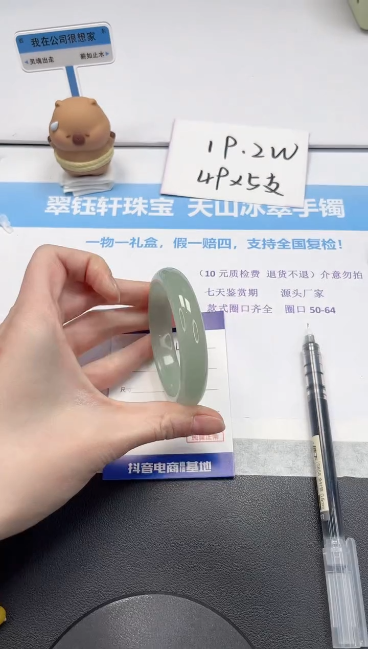 【闪购商品】石英质玉手镯未镶嵌V464-54.5