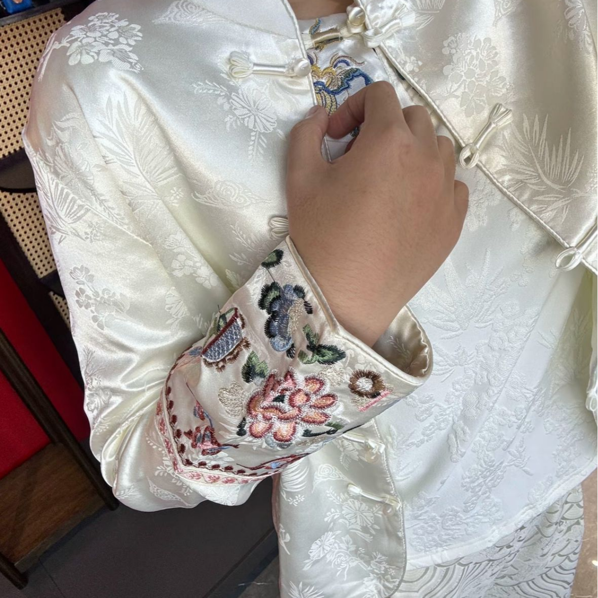 606【白月光】新中式香云纱气质百搭提花上衣减龄外套