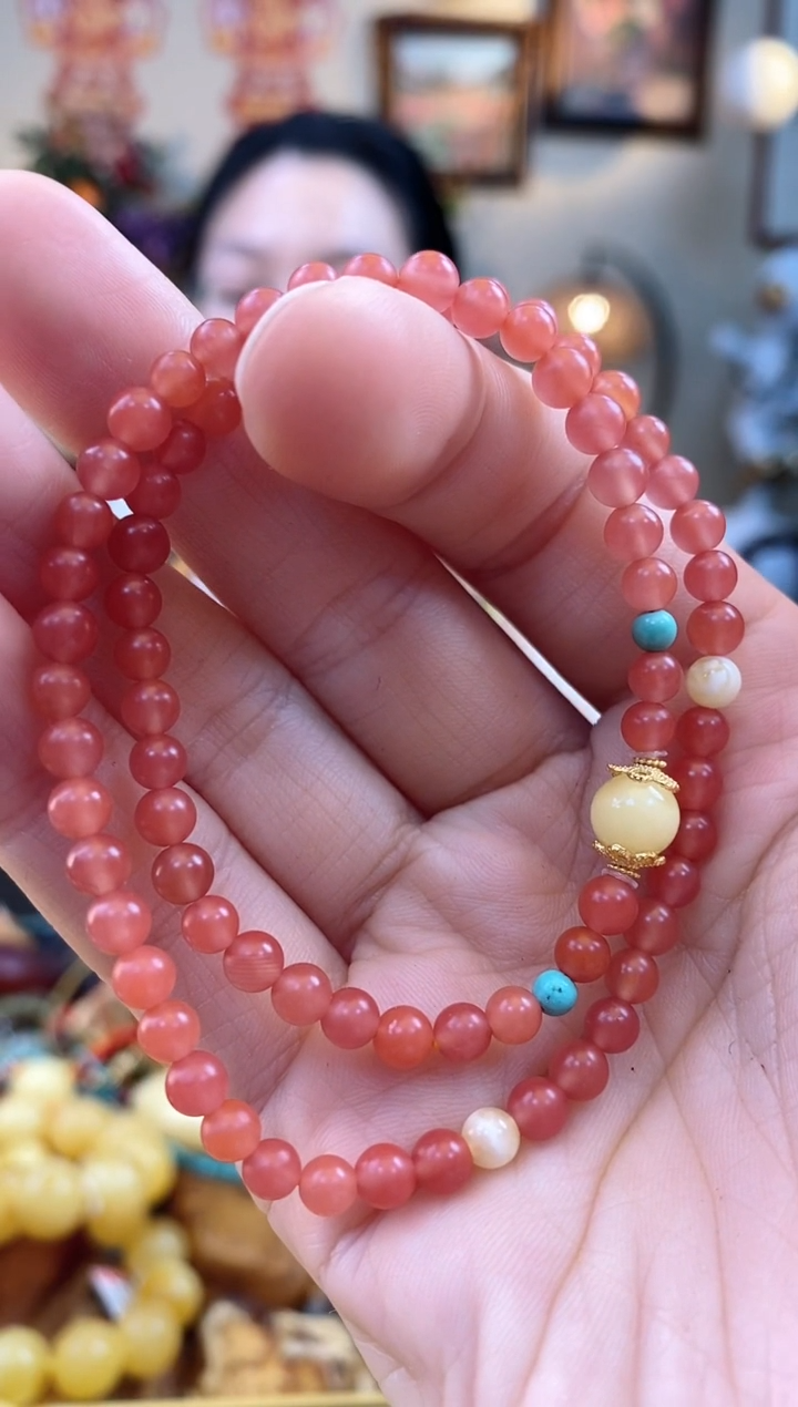 【闪购商品】南红玛瑙手串未镶嵌手串双圈（多样性发其一）