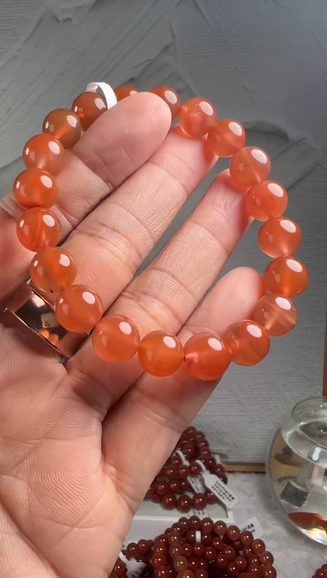 玛瑙/玉髓手链未镶嵌南红玛瑙（默认微瑕）