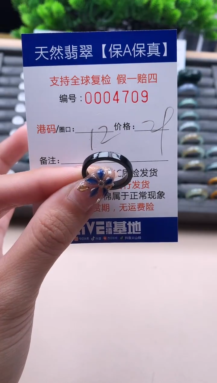 未镶嵌戒指翡翠  4709