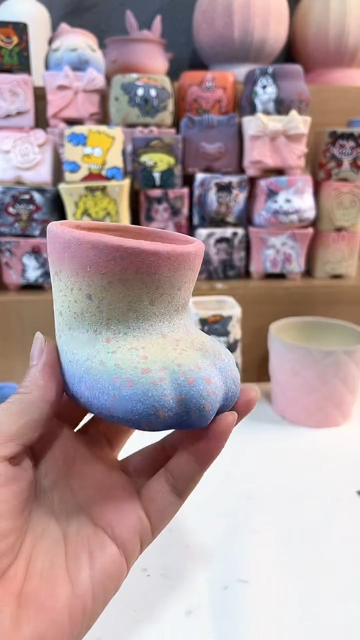 玺域麦饭石多肉花盆6*6