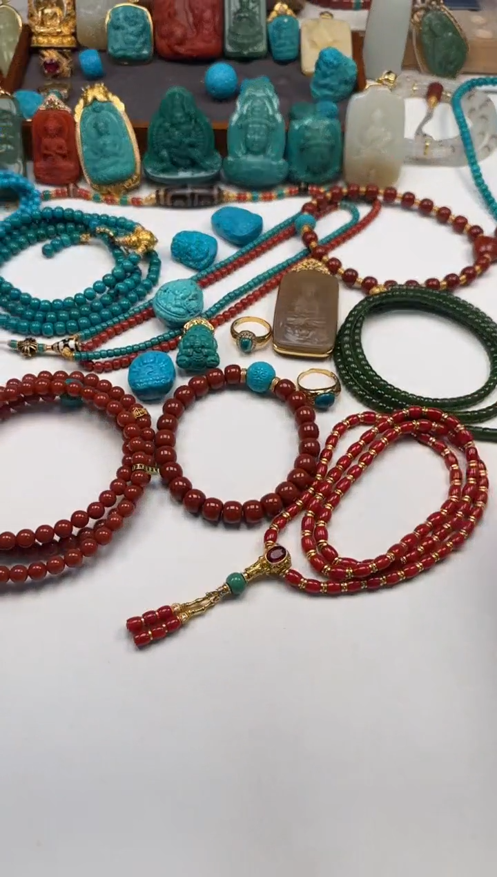 未镶嵌绿松石配饰配饰红**～配饰配饰