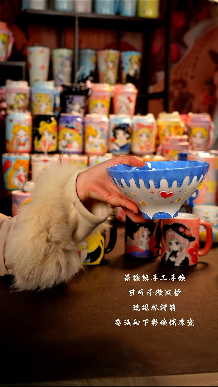 景德镇手工手绘陶瓷杯杯