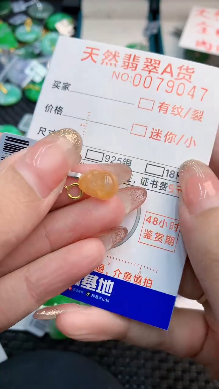 翡翠未镶嵌颈饰             8