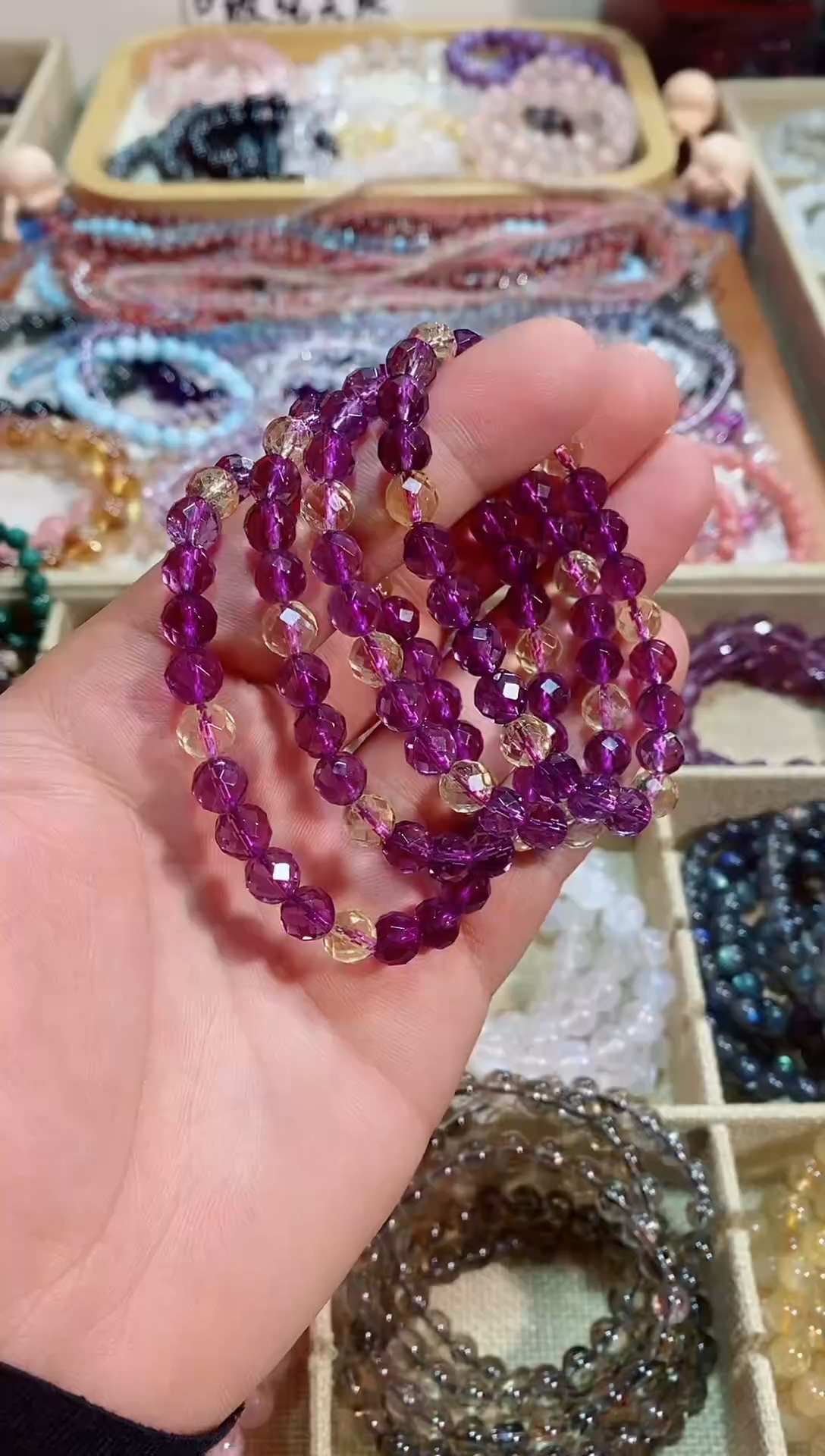 【闪购商品】紫晶手链未镶嵌巴西切面紫水晶8m+ (多样性发其一）