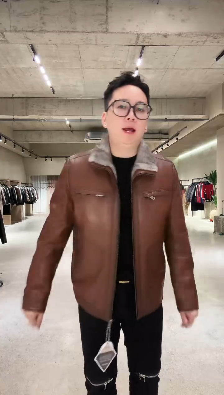 男士水貂真皮夹克 54码（145-160斤）