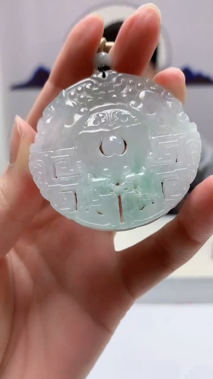 【闪购商品】定制翡翠未镶嵌4917zm-毛货挂件仿古牌61