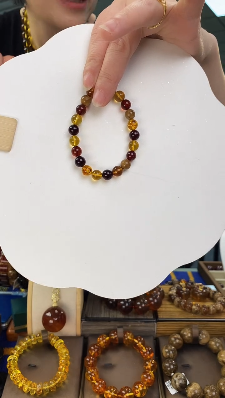 【闪购商品】琥珀手链未镶嵌8+多宝单圈手串