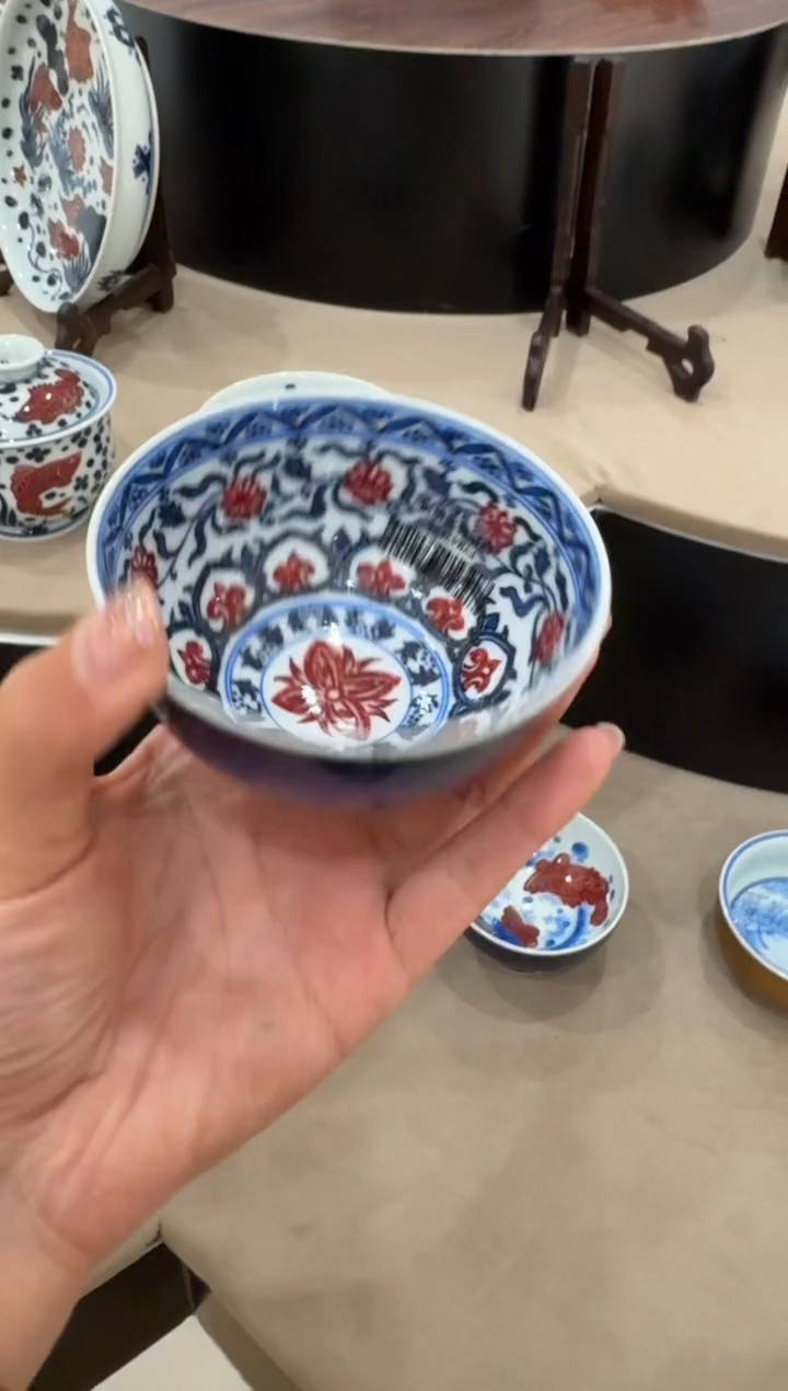 【闪购商品】杯永明尚玩钧釉宝相鸡心杯
