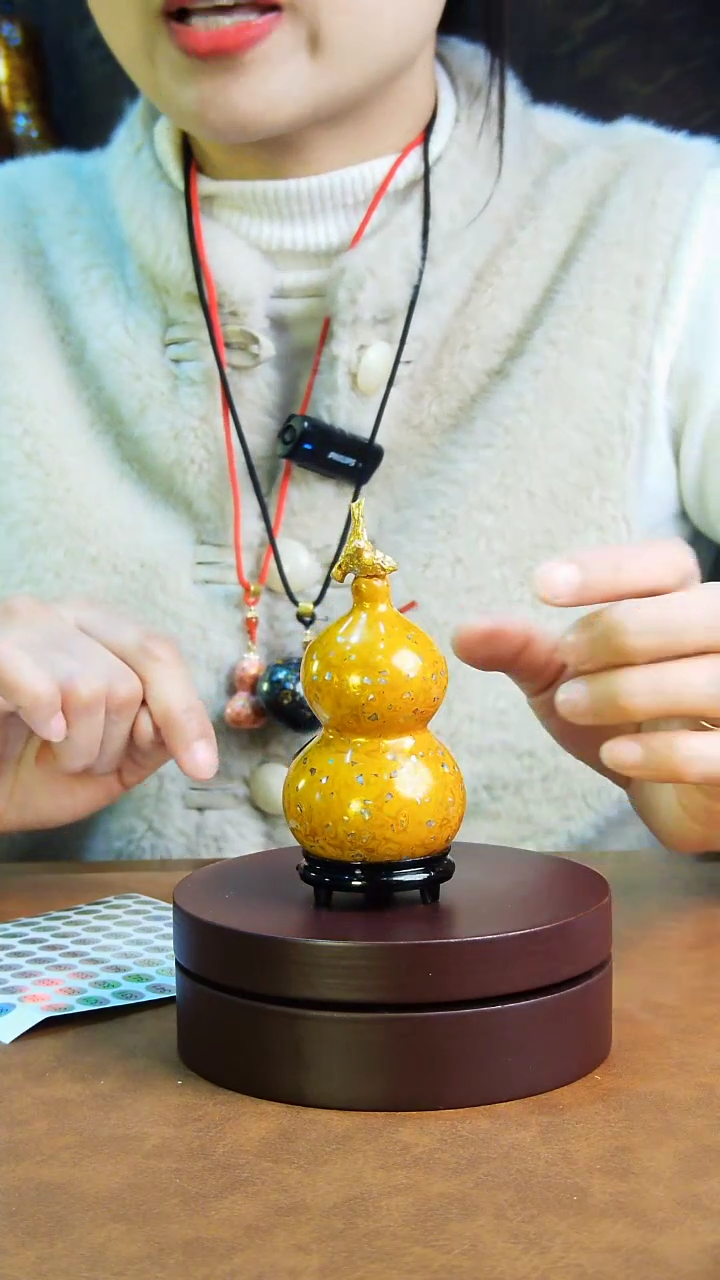 【闪购商品】301直播一物一图大漆酒葫芦送底座送挂绳