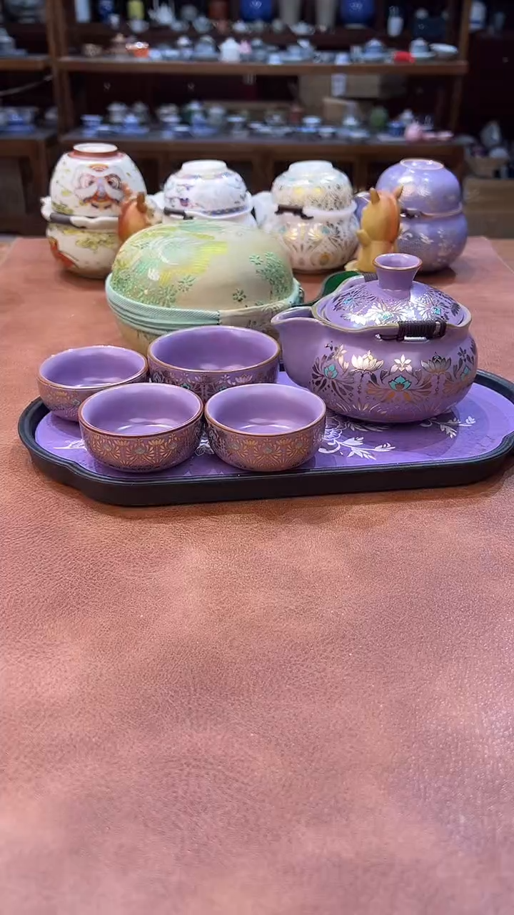 真的很便宜会开片的旅行茶具