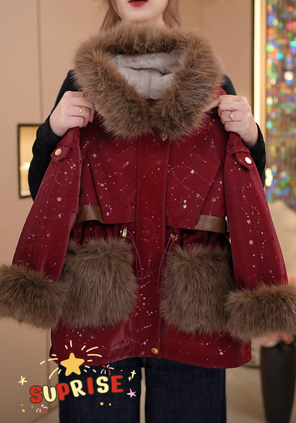 女童冬装2024新款中大儿童新中式加绒加厚外套