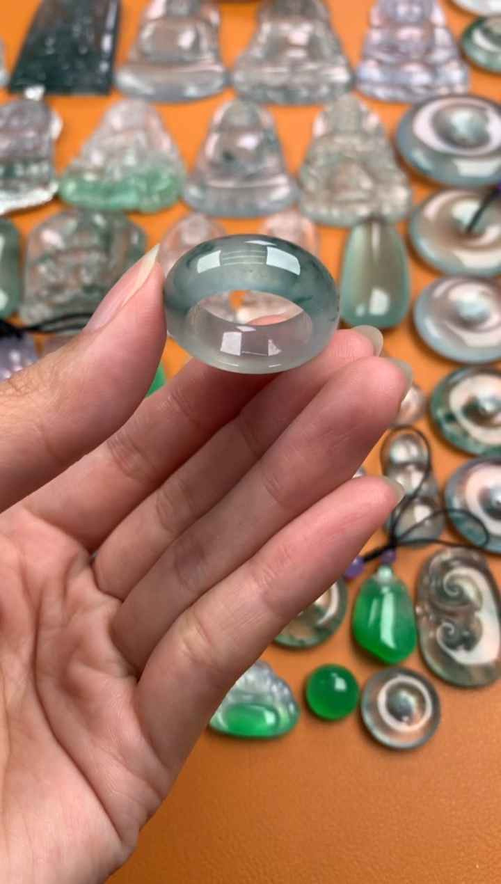 【闪购商品】翡翠戒指未镶嵌18圈口-18-9.0-4.4