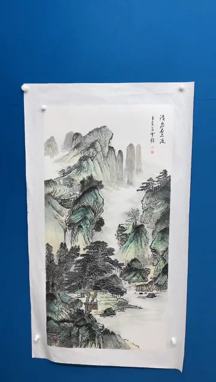 【闪购商品】国画张-金色华章原作山水/无框/W带画册