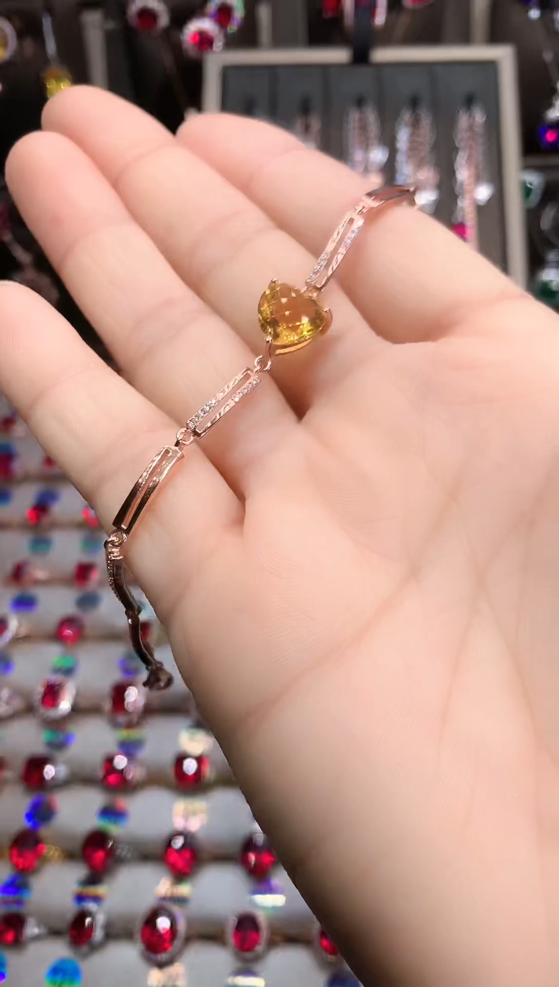 【闪购商品】水晶手链银S925镶嵌玫瑰金