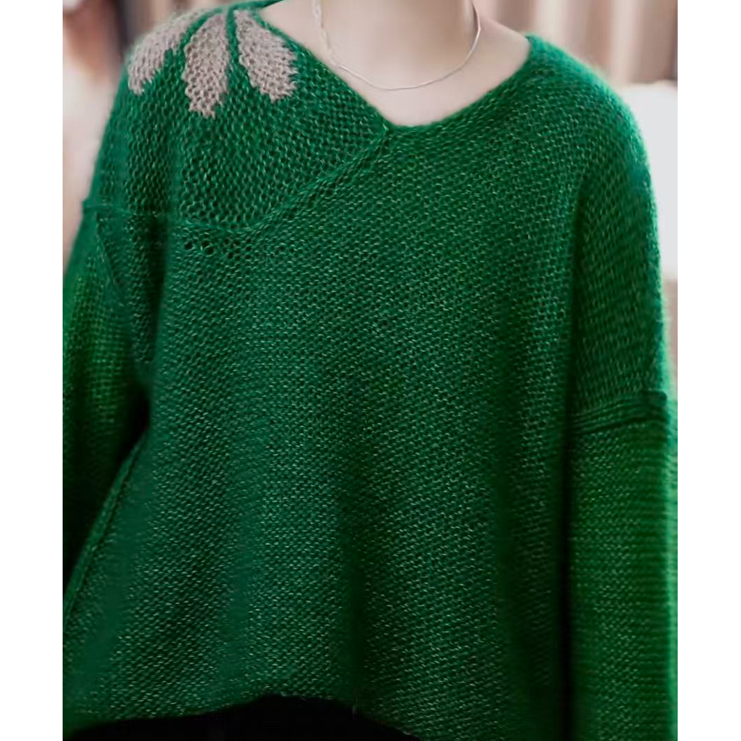 织（新款三角领）毛衣材料包（一份一两）8份 起拍送针送教程