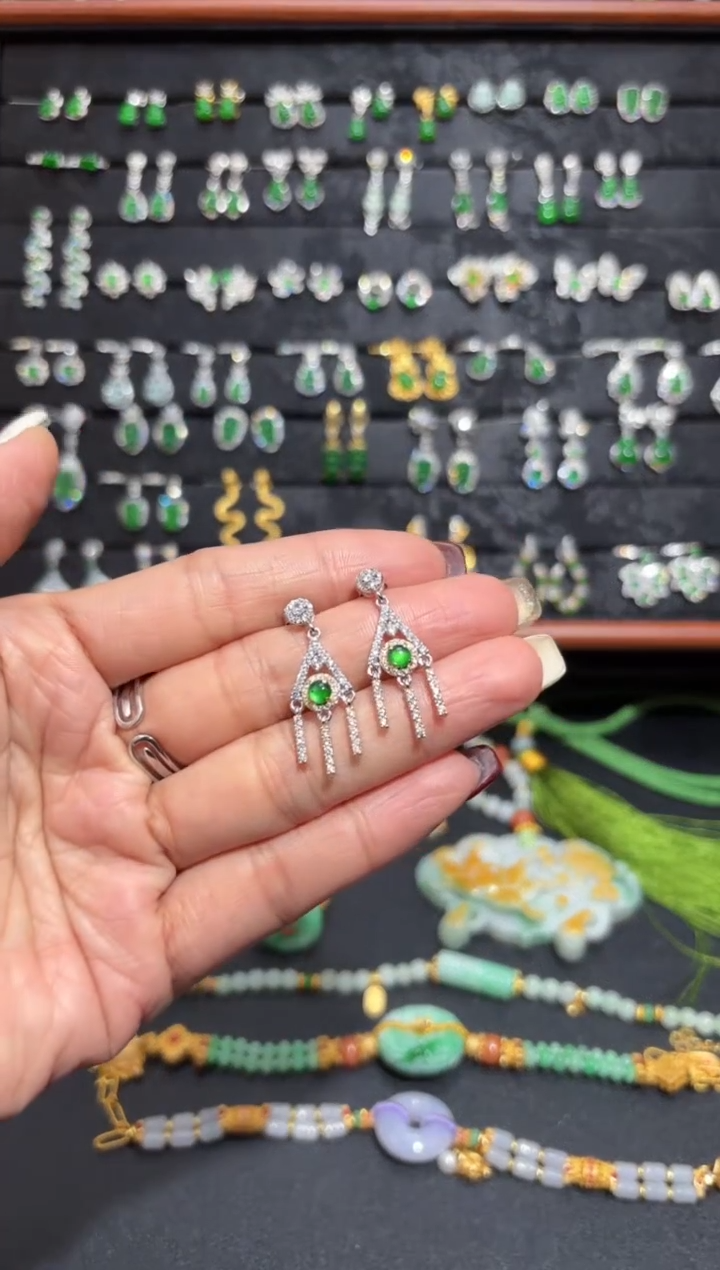 【闪购商品】翡翠颈饰银S925镶嵌蛋面/支持复检/一件