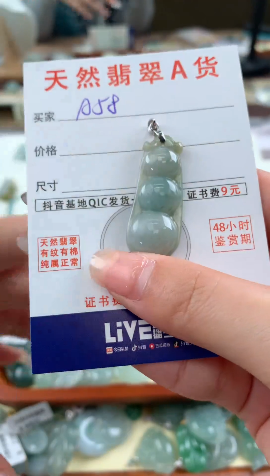 【闪购商品】翡翠颈饰未镶嵌 天然A货翡翠挂件