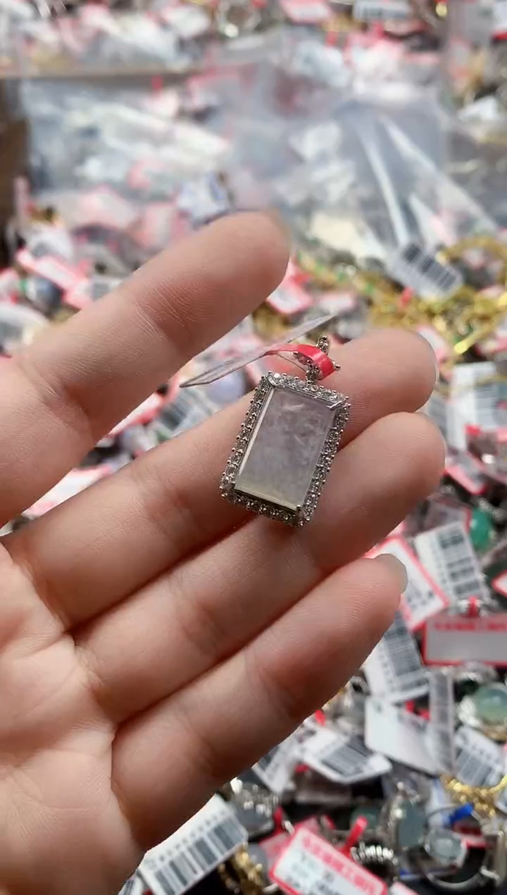 银S925镶嵌戒指翡翠天然A货缅甸翡翠