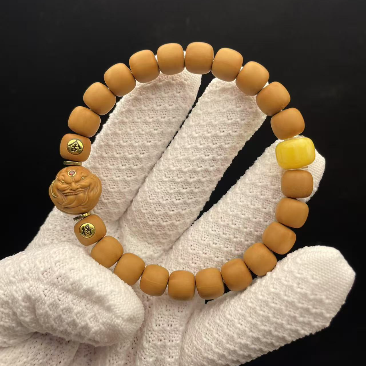 舍得出品-小微微瑕云天老型猴头手串镶嵌搭配款