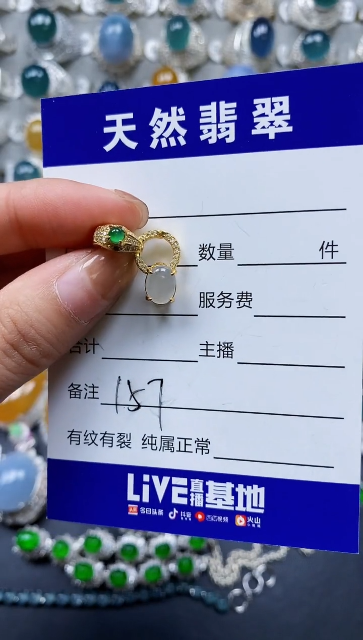 【闪购商品】翡翠颈饰银S925镶嵌0157