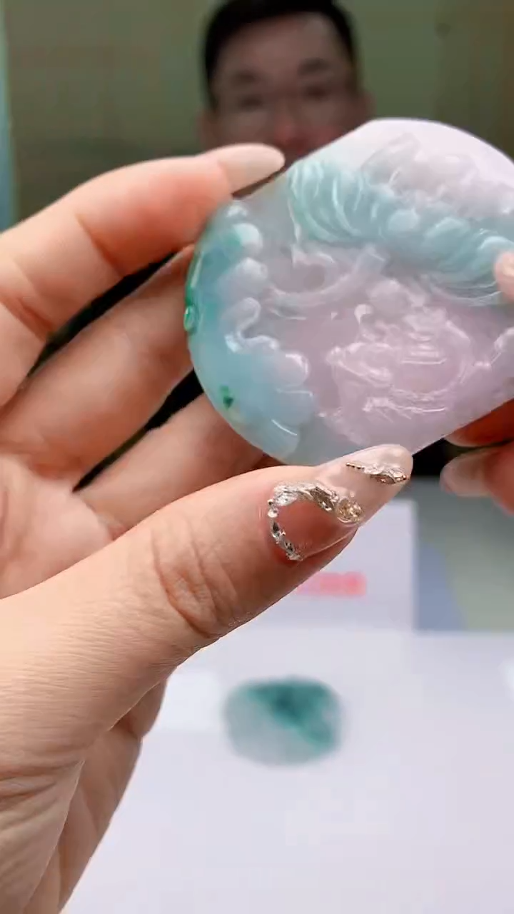 【闪购商品】定制翡翠未镶嵌5152ty-毛货挂件93