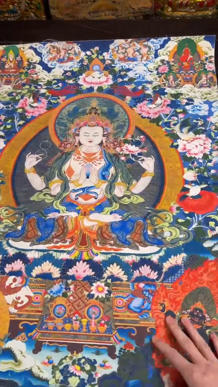 装裱画精品手绘唐卡链接--A142