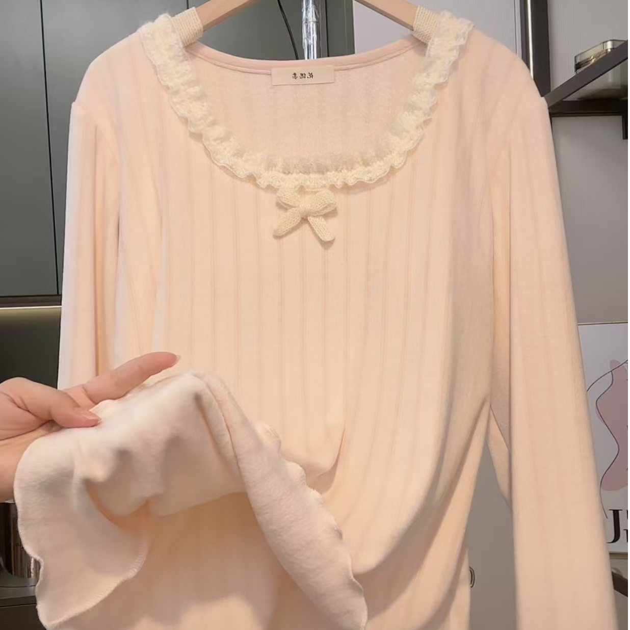 【浪漫冬日-蕾丝款】2025新款海岛绒睡衣女秋冬家居服舒适宽松简约