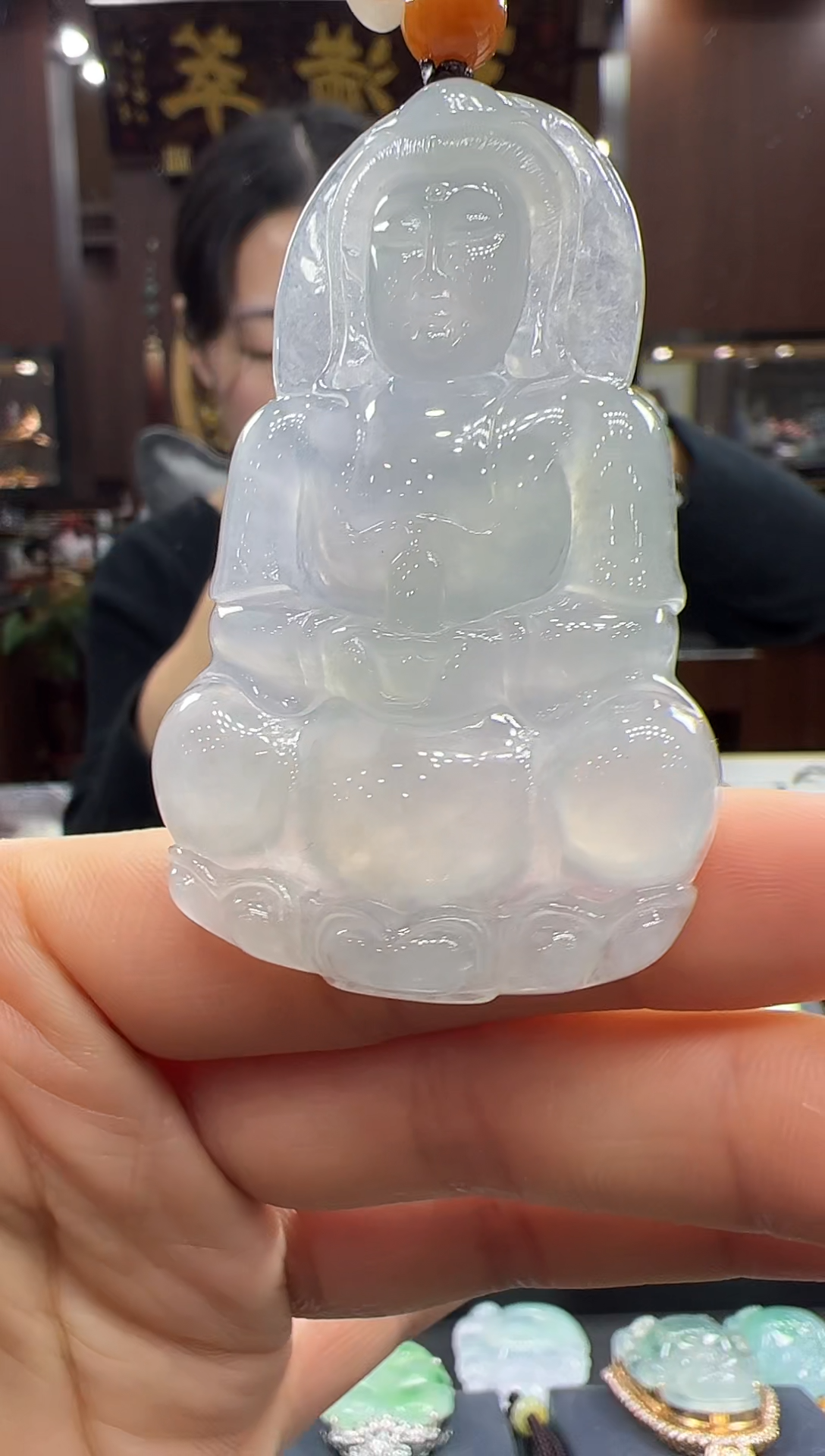 【闪购商品】翡翠挂件未镶嵌观音