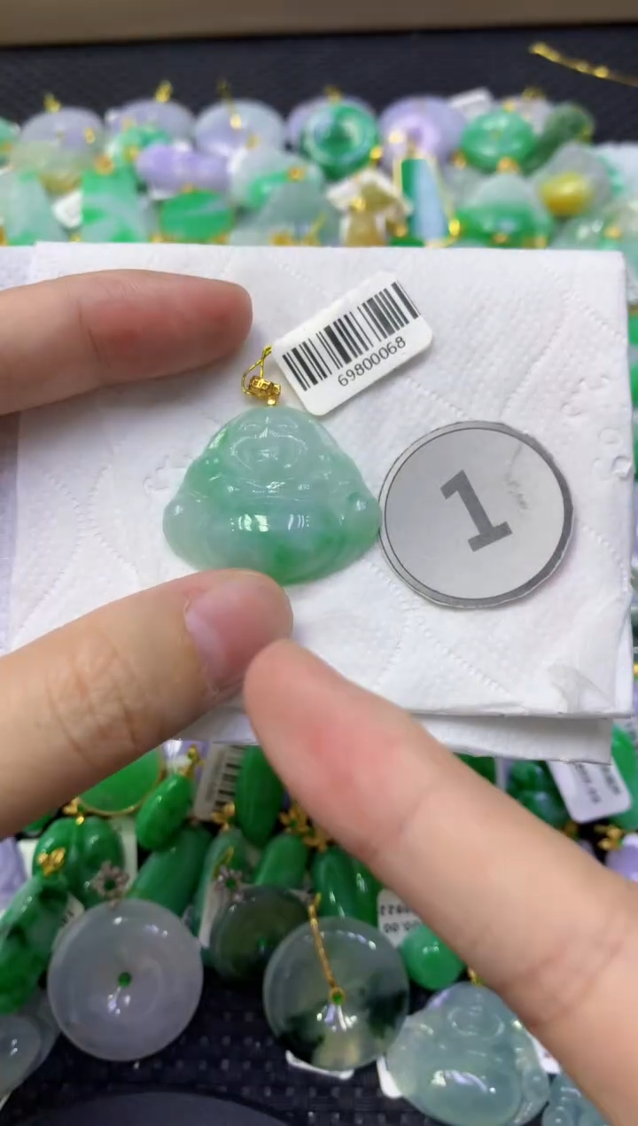 颈饰未镶嵌翡翠天然缅甸翡翠A货