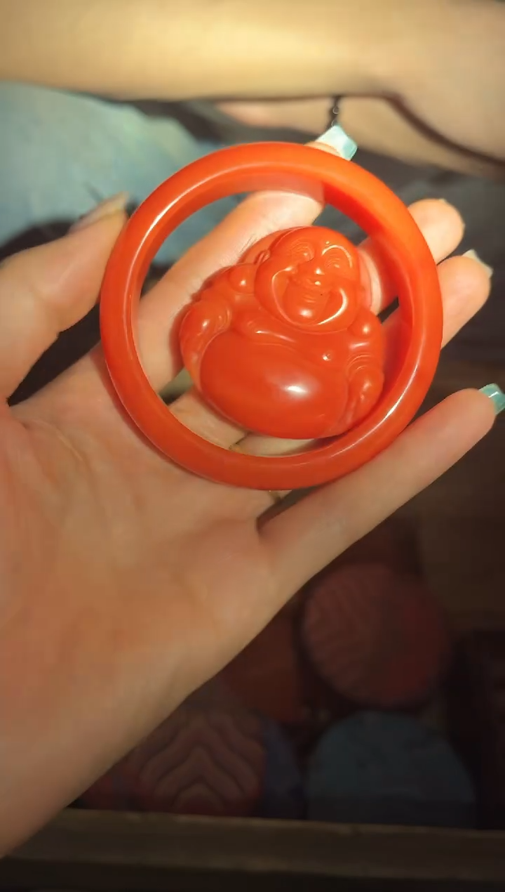 【闪购商品】【闪购商品】红色笑佛和手镯