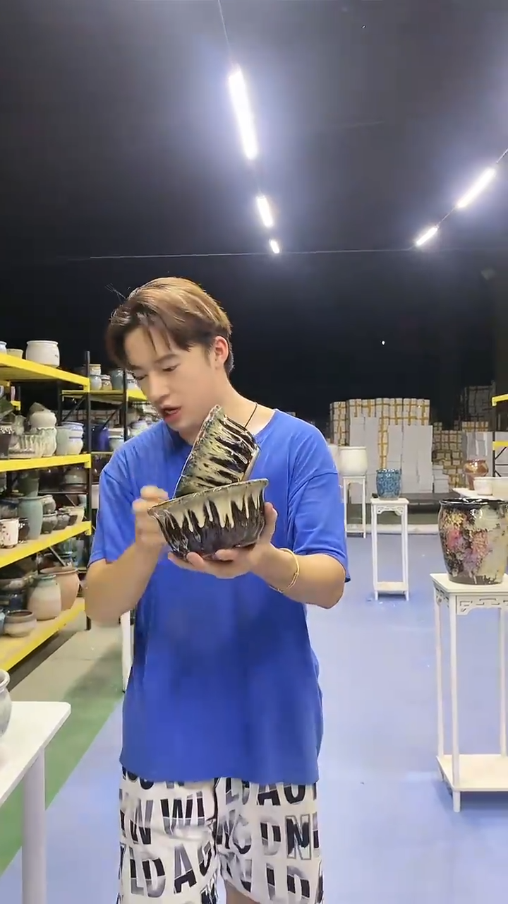 宜兴紫砂粗陶花盆颜色不挑