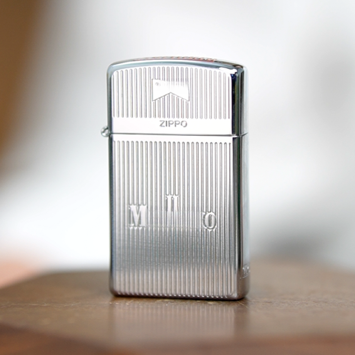 zippo打火机银钛竖纹wbl官方正品男生走心实用礼物七夕节