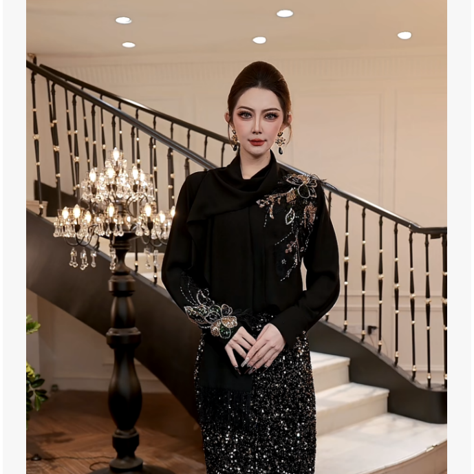 【FUNANI】时尚围脖领高级感重工原创设计感保暖衫上衣 X2531672A