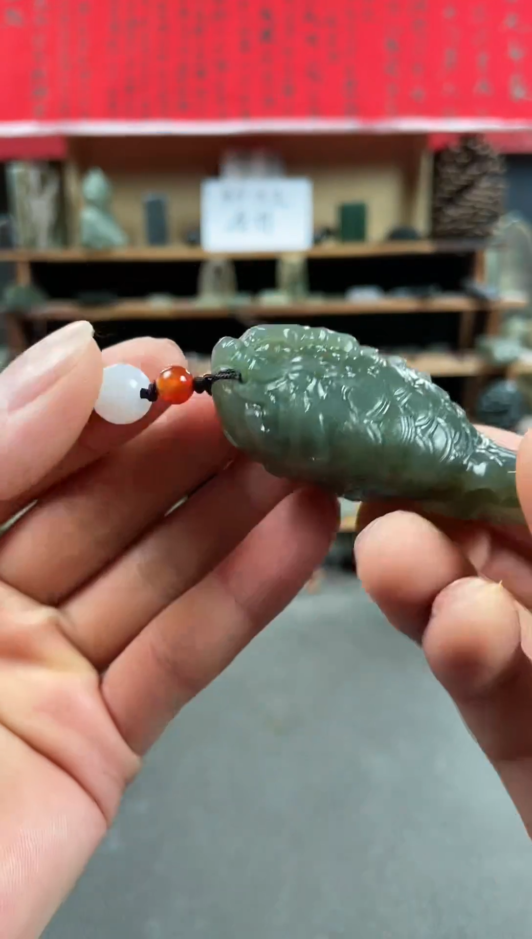 【闪购商品】和田玉手把件未镶嵌 龙鱼