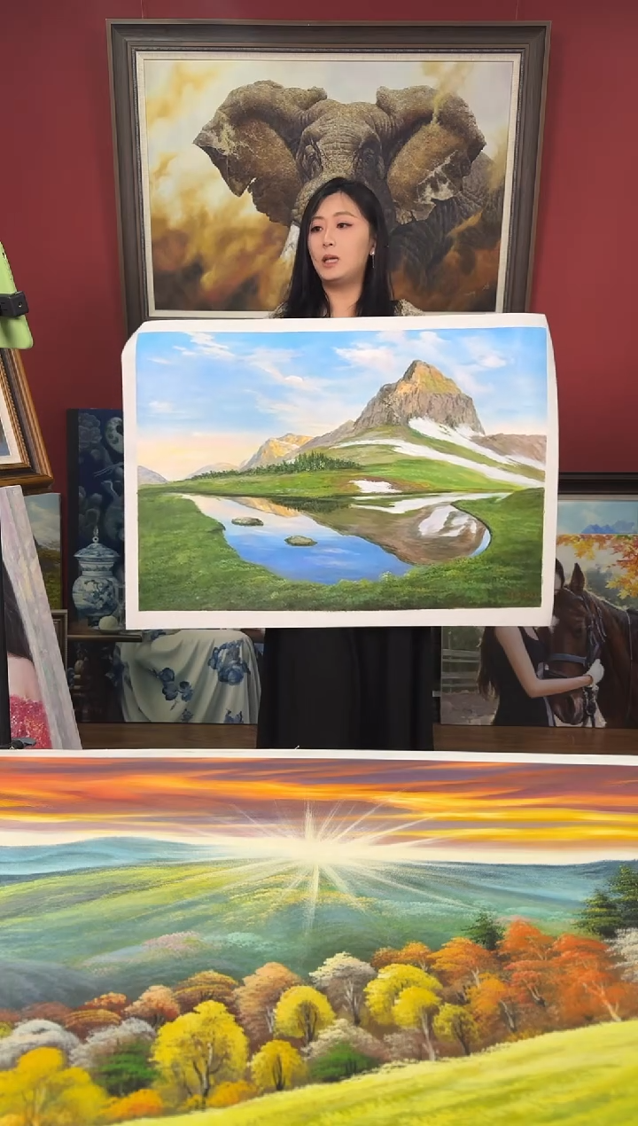 油画【78号】约90*60cm丨朝鲜原创纯手绘孤品油画丨顺丰包邮
