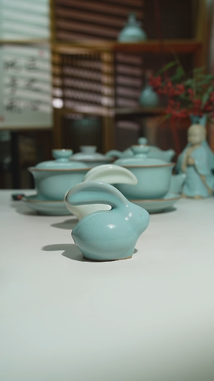 天青小玉兔二级安全包装