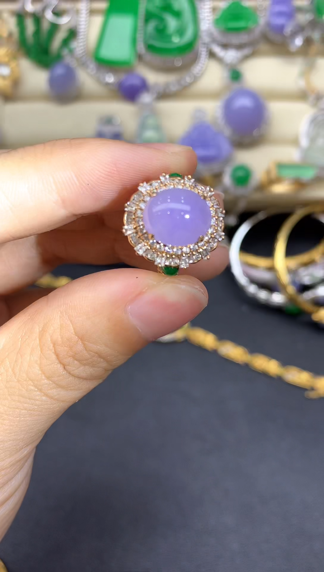 【闪购商品】翡翠戒指18K金镶嵌668-中国好珍宝