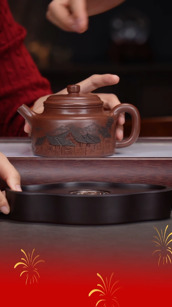 【闪购商品】紫砂茶壶顾顺娣/老紫泥/德钟/300cc