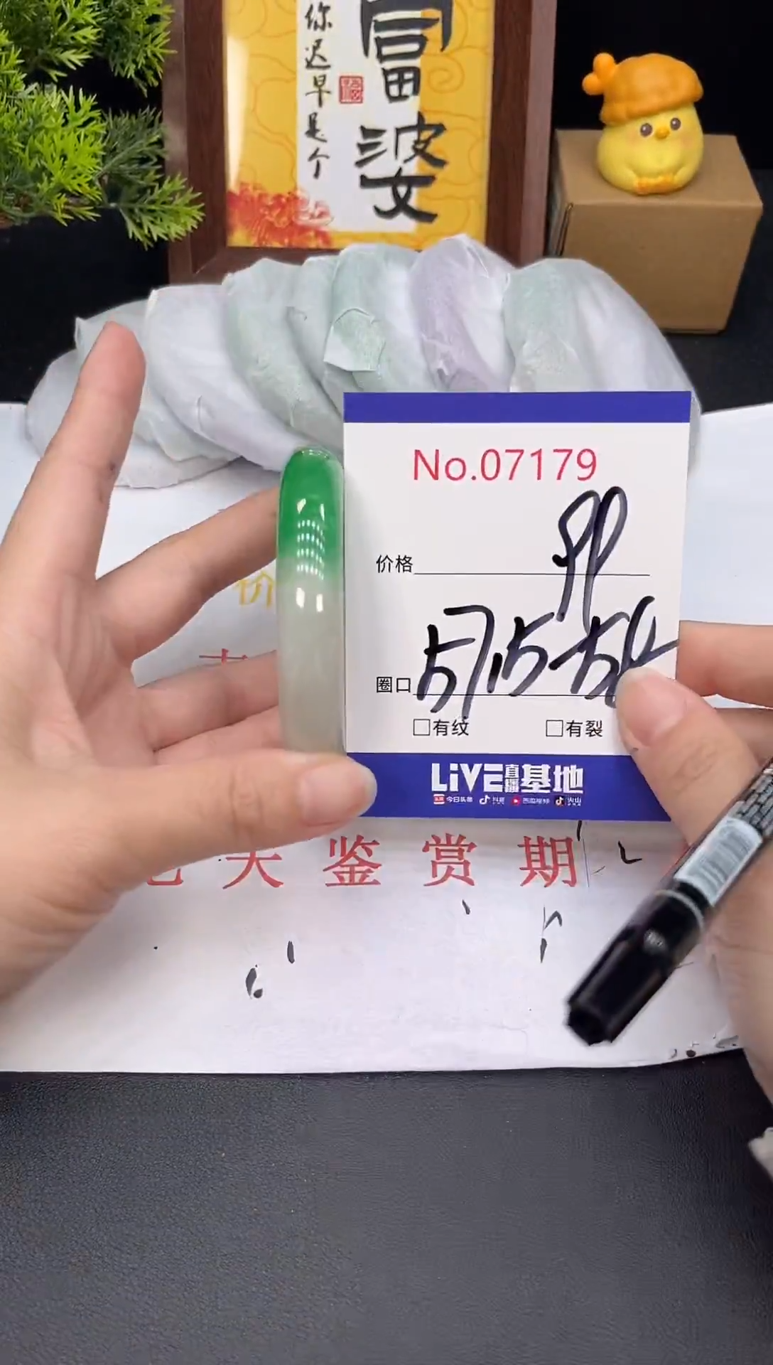 未镶嵌手镯翡翠7179
